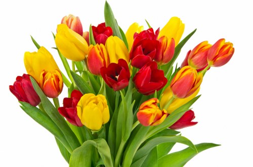 Professional florist arranging a vibrant flower bouquet